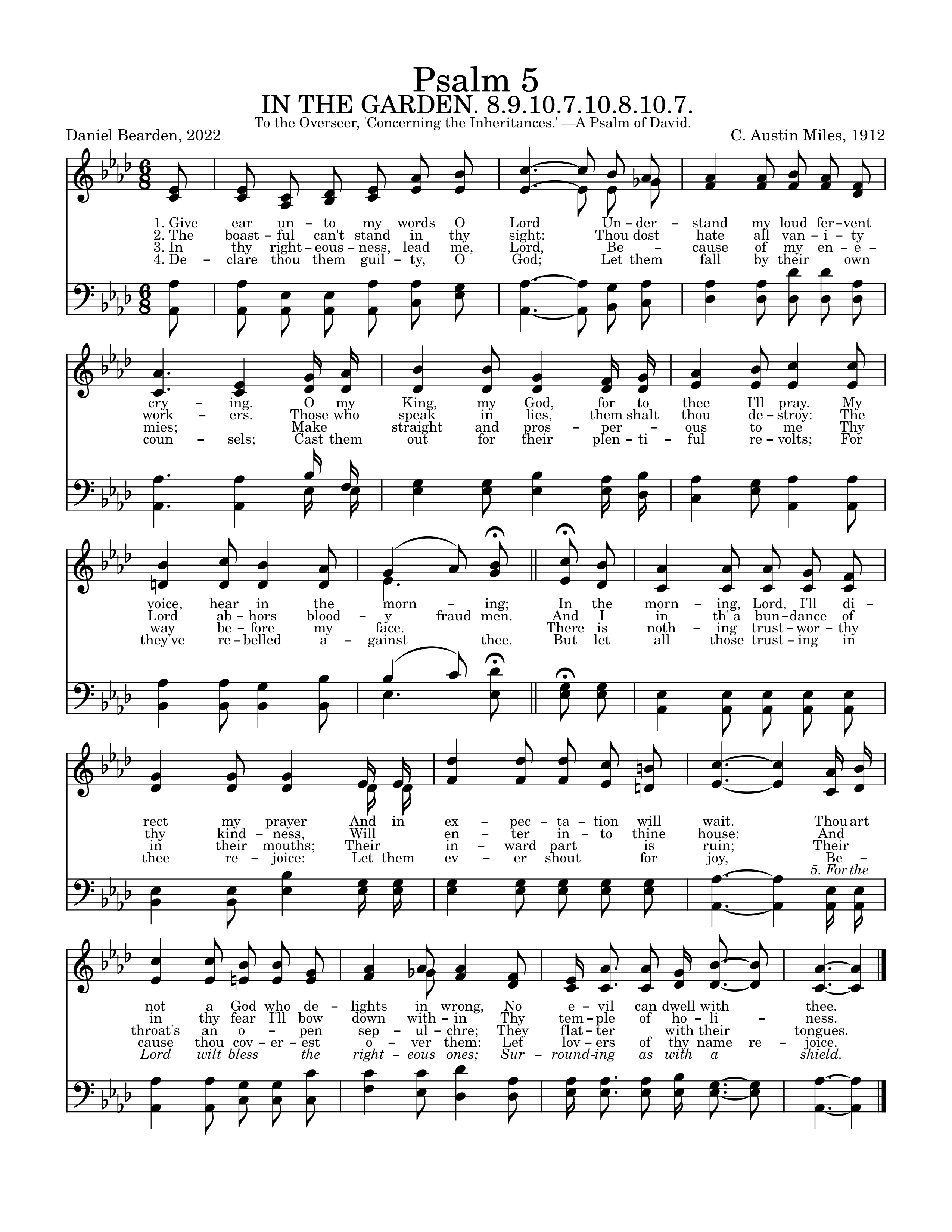 Psalm 5, In The Garden